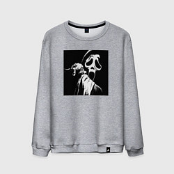 Свитшот хлопковый мужской Крик с ножом, цвет: меланж