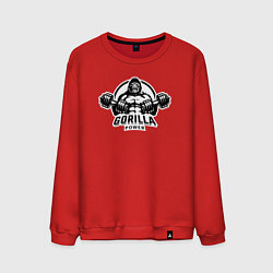 Свитшот хлопковый мужской Gorilla power gym, цвет: красный
