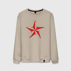 Свитшот хлопковый мужской Звёздочка СССР, цвет: миндальный