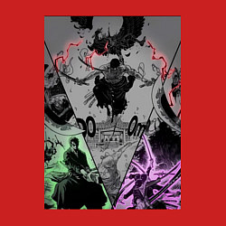 Свитшот хлопковый мужской Ван-Пис Зоро Ророноа пират, цвет: красный — фото 2