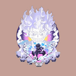 Свитшот хлопковый мужской Ван-Пис Луффи йонко, цвет: пыльно-розовый — фото 2