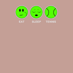 Свитшот хлопковый мужской Eat sleep tennis, цвет: пыльно-розовый — фото 2