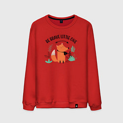 Свитшот хлопковый мужской Будь смелым малыш, цвет: красный