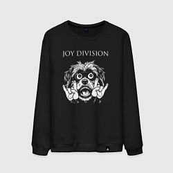 Свитшот хлопковый мужской Joy Division rock dog, цвет: черный