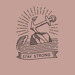 Свитшот хлопковый мужской Оставайся сильным, цвет: пыльно-розовый — фото 2