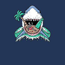 Свитшот хлопковый мужской Акула и сервер, цвет: тёмно-синий — фото 2