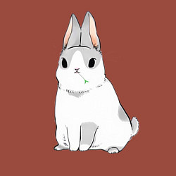 Свитшот хлопковый мужской Кролик жует траву, цвет: кирпичный — фото 2