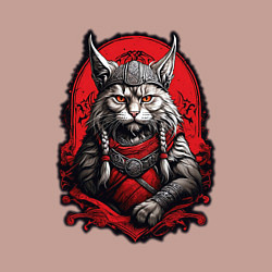 Свитшот хлопковый мужской Кот викинг, цвет: пыльно-розовый — фото 2