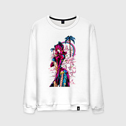 Свитшот хлопковый мужской ДжоДжо Джолин Куджо, цвет: белый