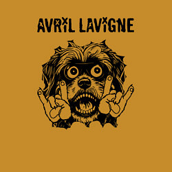 Свитшот хлопковый мужской Avril Lavigne - rock dog, цвет: горчичный — фото 2