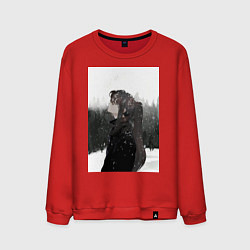 Свитшот хлопковый мужской Башня Бога Баам, цвет: красный