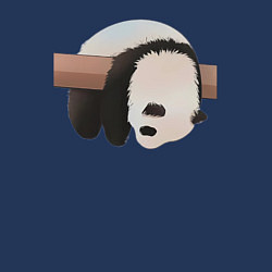 Свитшот хлопковый мужской Панда спит на ветке, цвет: тёмно-синий — фото 2