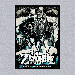 Свитшот хлопковый мужской Rob zombie - hell trip, цвет: меланж — фото 2