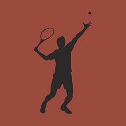 Свитшот хлопковый мужской Теннисная подача, цвет: кирпичный — фото 2