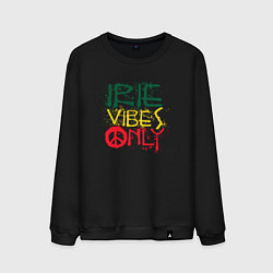 Свитшот хлопковый мужской Irie vibes only, цвет: черный