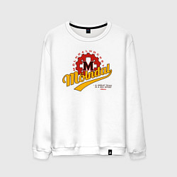 Свитшот хлопковый мужской Molndal hockey, цвет: белый
