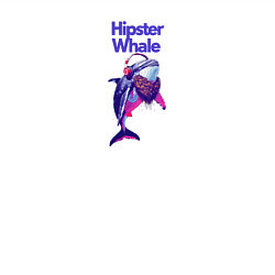 Свитшот хлопковый мужской Hipster whale, цвет: белый — фото 2