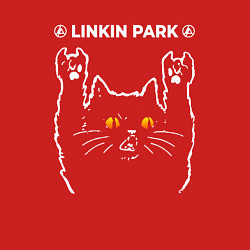 Свитшот хлопковый мужской Linkin Park 2024 rock cat, цвет: красный — фото 2