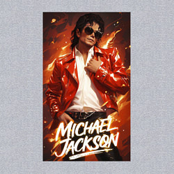 Свитшот хлопковый мужской Michael Jackson in the red jacket, цвет: меланж — фото 2