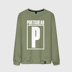 Свитшот хлопковый мужской Portishead, цвет: авокадо