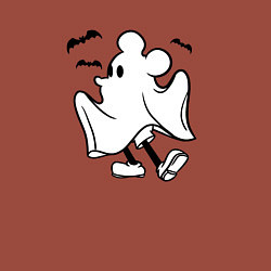 Свитшот хлопковый мужской Микки - приведение, цвет: кирпичный — фото 2