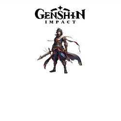 Свитшот хлопковый мужской Косплей Genshin impact boy, цвет: белый — фото 2
