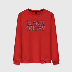 Свитшот хлопковый мужской Black friday day, цвет: красный