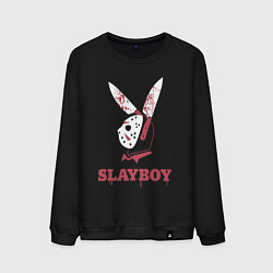 Свитшот хлопковый мужской Slayboy, цвет: черный