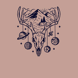 Свитшот хлопковый мужской Space deer, цвет: пыльно-розовый — фото 2