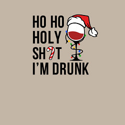 Свитшот хлопковый мужской Im drink - New Year, цвет: миндальный — фото 2