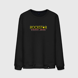 Свитшот хлопковый мужской Rockstar energy logo, цвет: черный