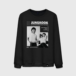 Свитшот хлопковый мужской Jungkook bts seven, цвет: черный