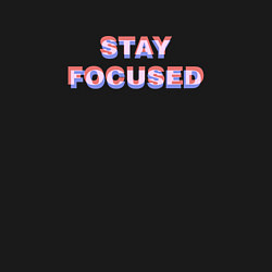 Свитшот хлопковый мужской Stay focused, цвет: черный — фото 2