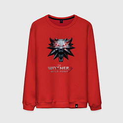 Свитшот хлопковый мужской The Witcher logo, цвет: красный