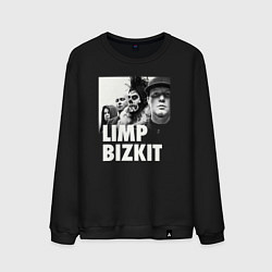 Свитшот хлопковый мужской Limp Bizkit rap rock, цвет: черный