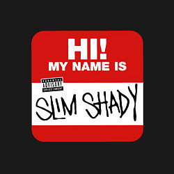 Свитшот хлопковый мужской Eminem - slim shady sticker, цвет: черный — фото 2