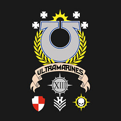 Свитшот хлопковый мужской Ultramarines Warhammer 40k, цвет: черный — фото 2