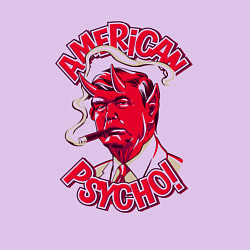 Свитшот хлопковый мужской Trump - american psycho, цвет: лаванда — фото 2