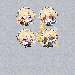 Свитшот хлопковый мужской Авантюрин стикеры, цвет: меланж — фото 2