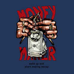 Свитшот хлопковый мужской Money maker hands, цвет: тёмно-синий — фото 2