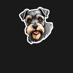 Свитшот хлопковый мужской Классный цвергшнауцер, цвет: черный — фото 2