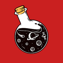 Свитшот хлопковый мужской Space in a bottle, цвет: красный — фото 2