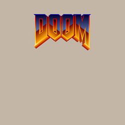 Свитшот хлопковый мужской Doom logotype, цвет: миндальный — фото 2