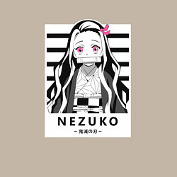 Свитшот хлопковый мужской Nezuko girl hunter one, цвет: миндальный — фото 2