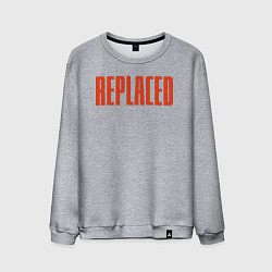 Свитшот хлопковый мужской Replaced logo, цвет: меланж