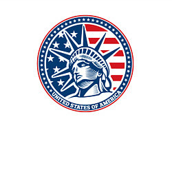 Свитшот хлопковый мужской USA flag New York, цвет: белый — фото 2