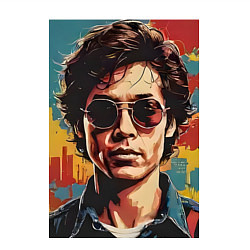 Свитшот хлопковый мужской Ретро портрет, цвет: белый — фото 2