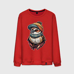 Свитшот хлопковый мужской Модный воробей, цвет: красный
