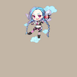 Свитшот хлопковый мужской Chibi Jinx, цвет: миндальный — фото 2