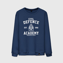 Свитшот хлопковый мужской Академия Гражданской Защиты МЧС России - АГЗ, цвет: тёмно-синий